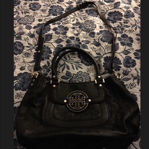 Tory Burch Amanda black leather satchel & wallet